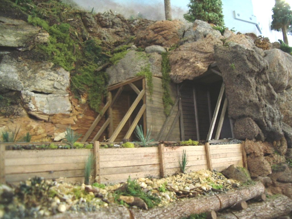 Tunnel Entrances Foam Rocks in background